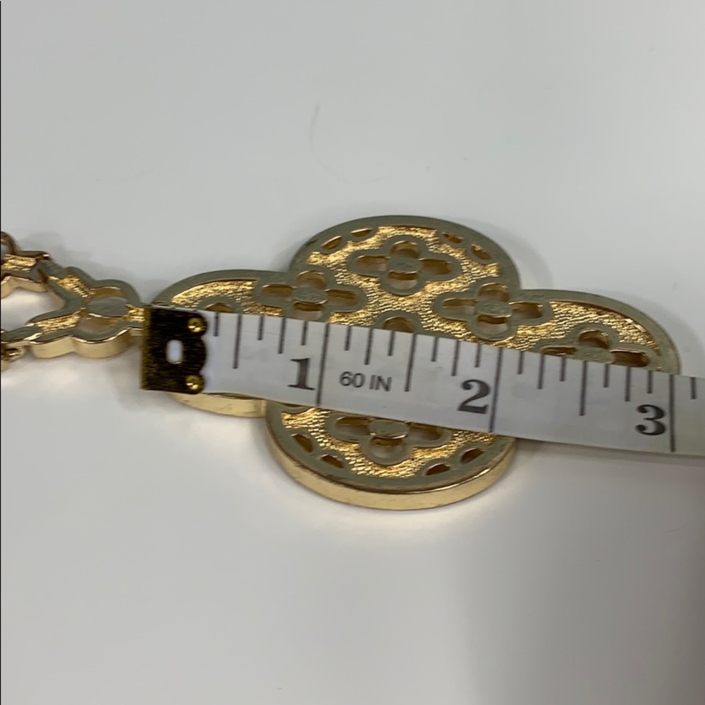 Marlyn Schiff Retro Gold Tone Statement Necklace - Picture 8 of 9